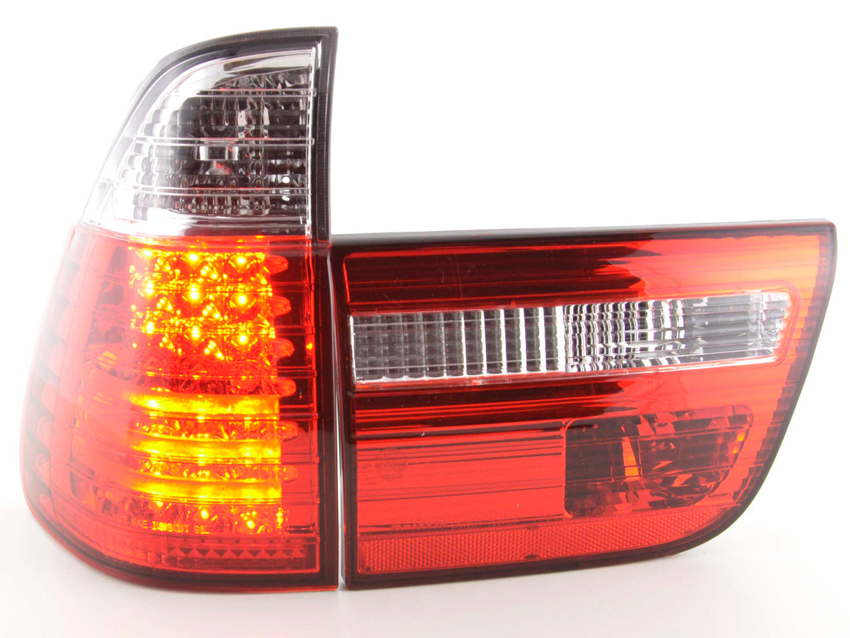 LED Rückleuchten Set BMW X5 Typ E53 98-02 klar/rot LED Rückleuchten Set BMW X5 Typ E53 98-02 klar/rot